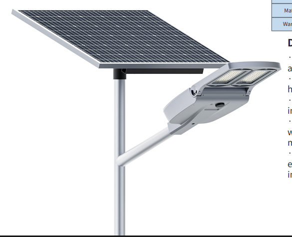 High capacity All in two solar street light